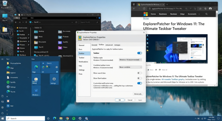 ExplorerPatcher Windows 11 Review: Powerful Taskbar Tweaks & Features 2 ExplorerPatcher Windows 11 Review Powerful Taskbar Tweaks & Features