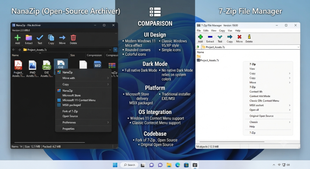 NanaZip Download for Windows 11 & 10: Easy Installation, Features, Review & 7-Zip Comparison 5 NanaZip vs 7-Zip comparison