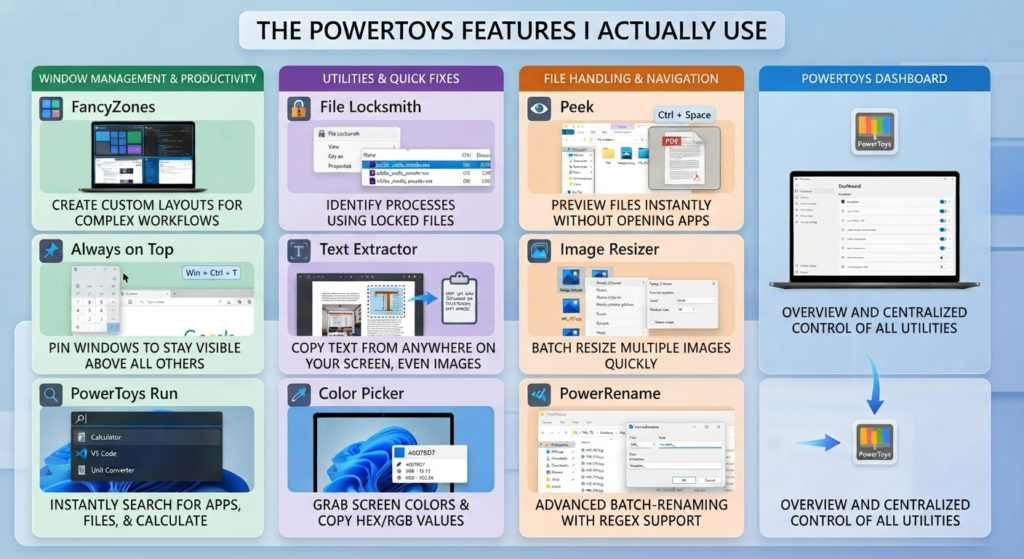 PowerToys Download Guide for Windows 11 & 10: How I Use Its Best Hidden Features (2026) 3 The PowerToys Features I Actually Use