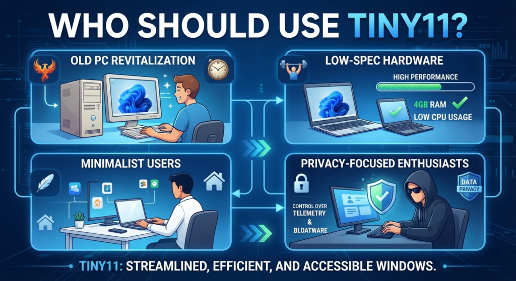 Tiny11 Download for Windows 11: Features, Differences, Installation & Safety Guide (2026) 4 Who Should Use Tiny11